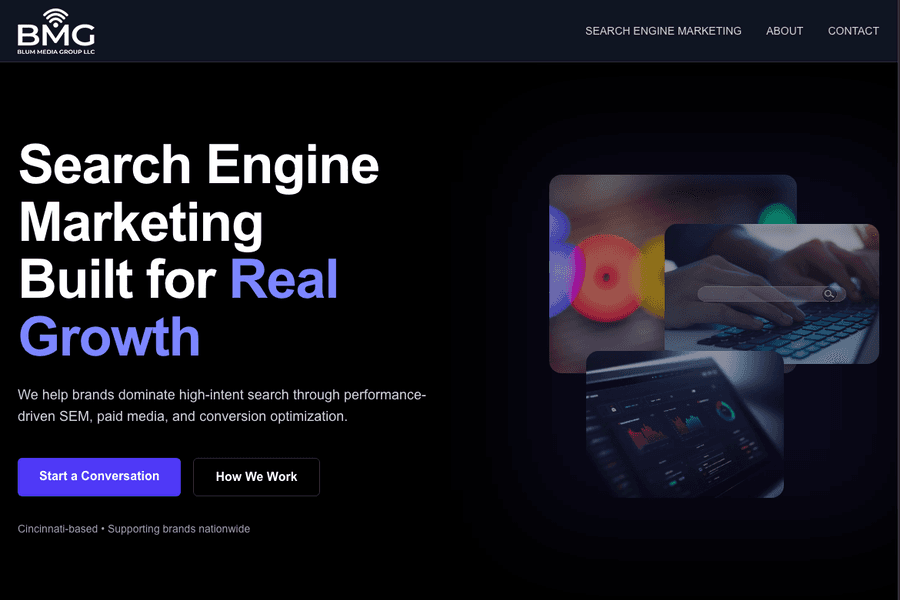 Blum Media Group screenshot