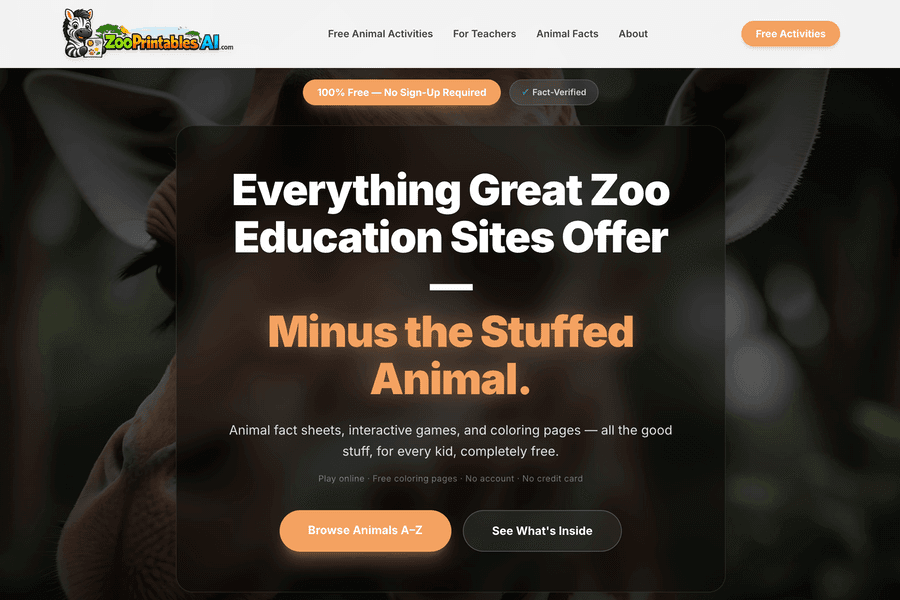 Zoo Printables AI screenshot